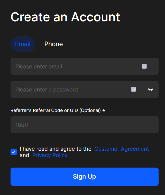 Code de parrainage BingX
